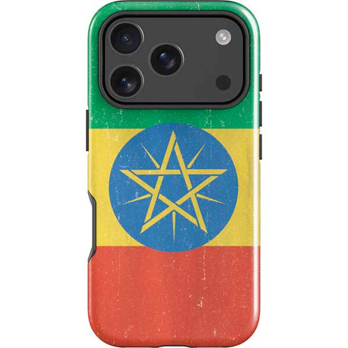 Ethiopia Flag Distressed iPhone 18 Pro Max Impact Case