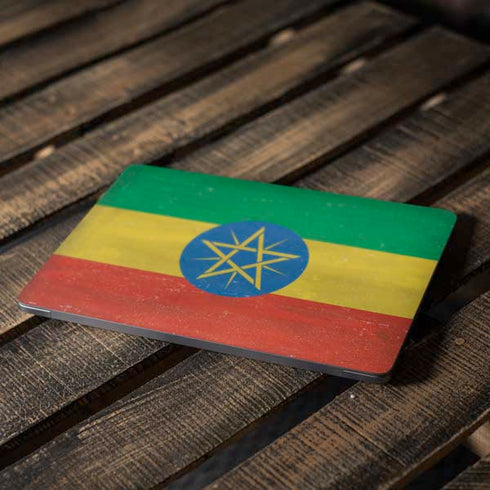 Ethiopia Flag Distressed Apple MacBook Air Skin