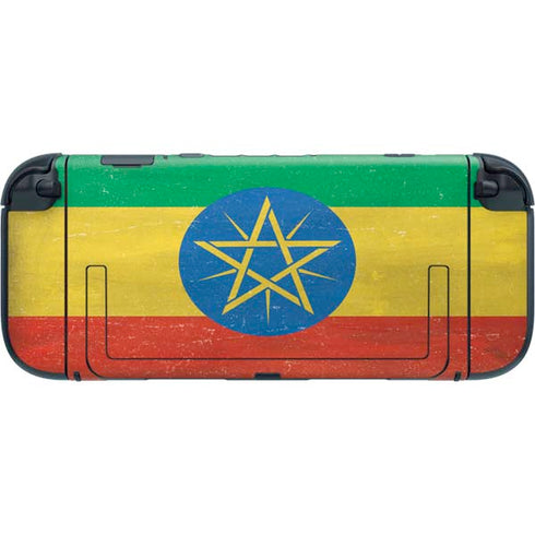 Ethiopia Flag Distressed Nintendo Switch 2 (2025) with Joy-Con Skin