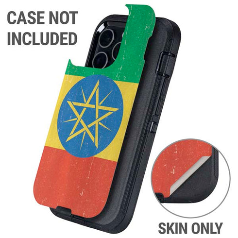Ethiopia Flag Distressed Otterbox Defender iPhone Skin