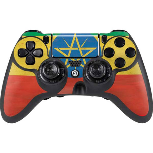 Ethiopia Flag Distressed PlayStation PS4 Skins