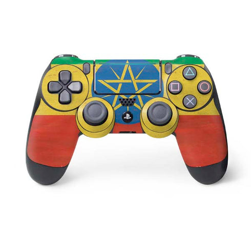 Ethiopia Flag Distressed PlayStation PS4 Skins