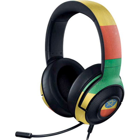 Ethiopia Flag Distressed Razer Kraken X Skin
