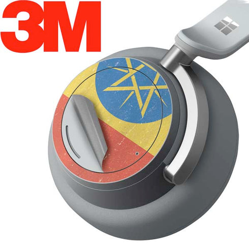 Ethiopia Flag Distressed Surface Headphones Skin