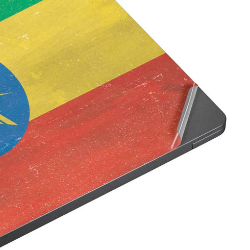 Ethiopia Flag Distressed Surface Laptop 7 15in Skin