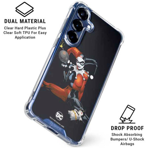 DC Comics Harley Quinn Playfull Pose Galaxy S25 Clear Case