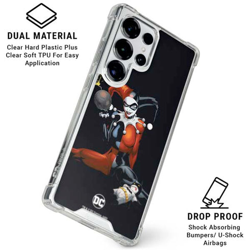 DC Comics Harley Quinn Playfull Pose Galaxy S25 Ultra Clear Case