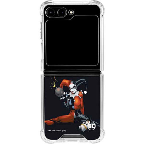DC Comics Harley Quinn Playfull Pose Galaxy Z Flip6 Clear Case