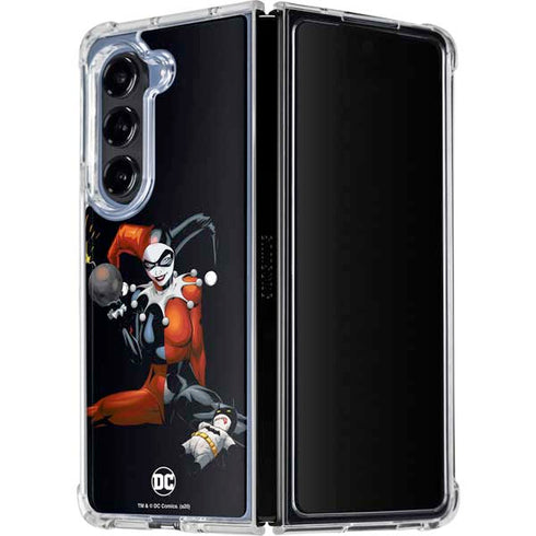 DC Comics Harley Quinn Playfull Pose Galaxy Z Fold5 5G Clear Case