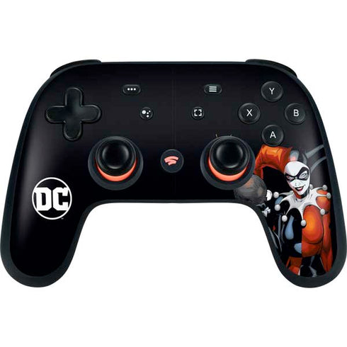 DC Comics Harley Quinn Playfull Pose Google Stadia Controller Skin