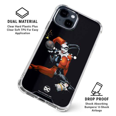 DC Comics Harley Quinn Playfull Pose iPhone 15 Clear Case