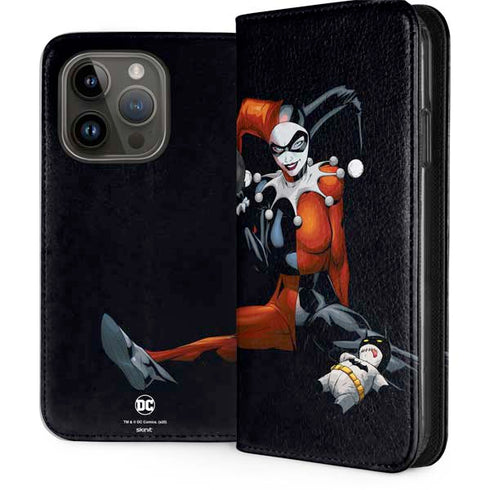 DC Comics Harley Quinn Playfull Pose iPhone 15 Pro Folio Case