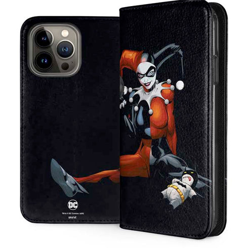 DC Comics Harley Quinn Playfull Pose iPhone 15 Pro Max Folio Case