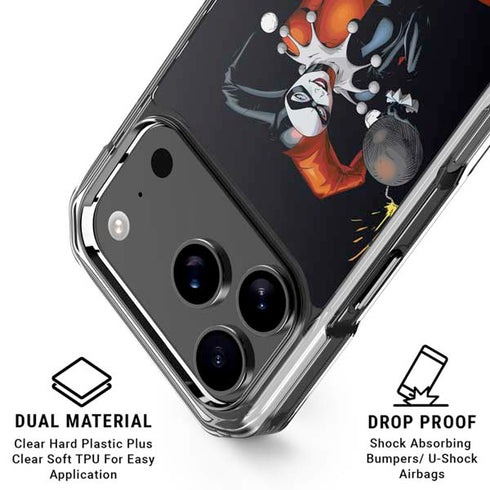 DC Comics Harley Quinn Playfull Pose iPhone 17 Pro Max Clear Case