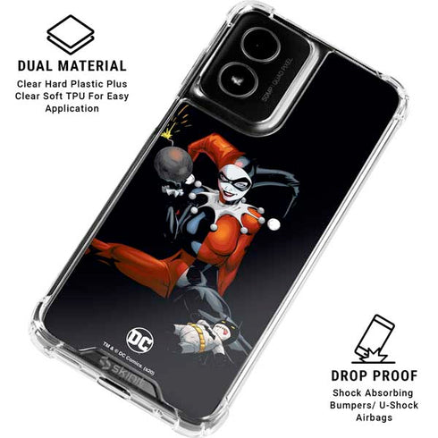 DC Comics Harley Quinn Playfull Pose Moto G Power 5G (2024) Clear Case