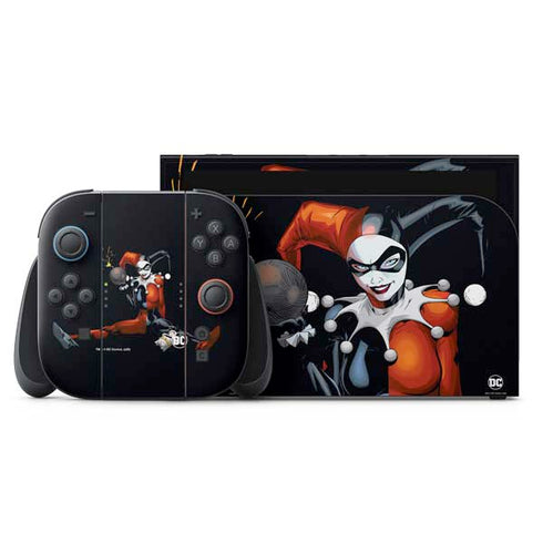 DC Comics Harley Quinn Playfull Pose Nintendo Switch 2 (2025) with Joy-Con Skin