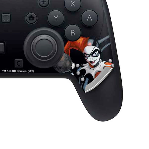 DC Comics Harley Quinn Playfull Pose Nintendo Switch 2 (2025) Pro Controller Skin