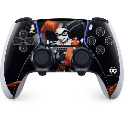 DC Comics Harley Quinn Playfull Pose PS5 DualSense Edge Pro Controller Skin