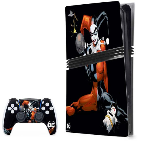 DC Comics Harley Quinn Playfull Pose PS5 Pro Bundle Skin