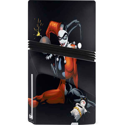 DC Comics Harley Quinn Playfull Pose PS5 Pro Disk Console Skin