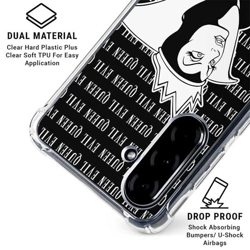 Disney Villains Evil Queen Black and White Galaxy A36 5G Clear Case