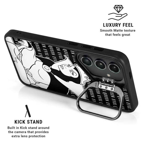 Disney Villains Evil Queen Black and White Galaxy S25 Kickstand Case