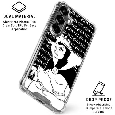 Disney Villains Evil Queen Black and White Galaxy S26 Plus Clear Case