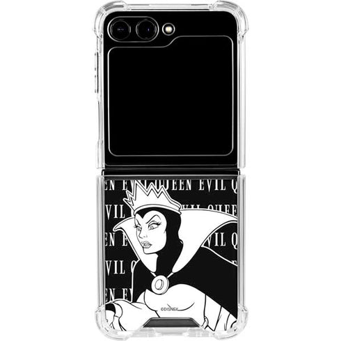 Disney Villains Evil Queen Black and White Galaxy Z Flip6 Clear Case