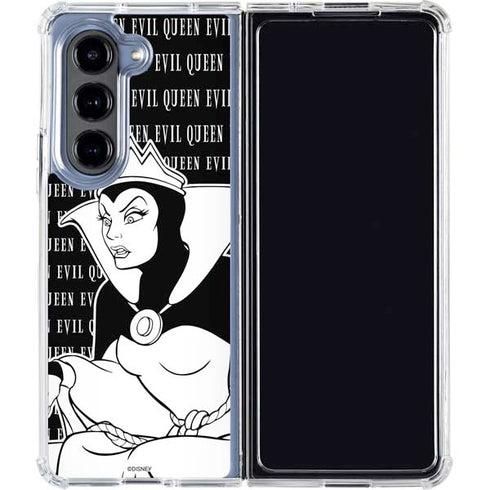 Disney Villains Evil Queen Black and White Galaxy Z Fold5 5G Clear Case