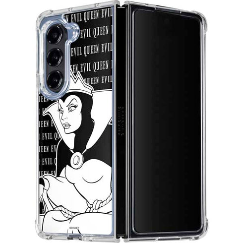 Disney Villains Evil Queen Black and White Galaxy Z Fold5 5G Clear Case