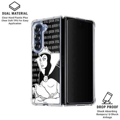 Disney Villains Evil Queen Black and White Galaxy Z Fold6 Clear Case