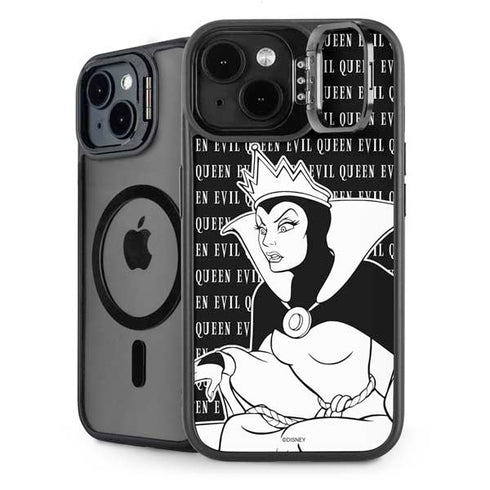 Disney Villains Evil Queen Black and White iPhone 15 Kickstand Case