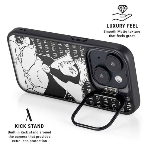 Disney Villains Evil Queen Black and White iPhone 15 Kickstand Case