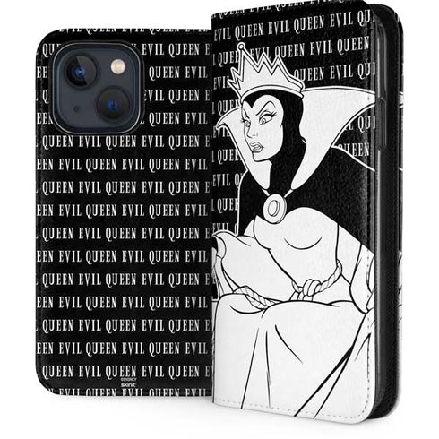 Disney Villains Evil Queen Black and White iPhone 15 Plus Folio Case