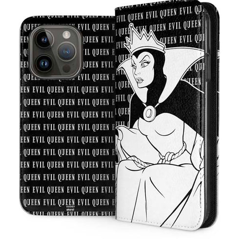 Disney Villains Evil Queen Black and White iPhone 15 Pro Folio Case