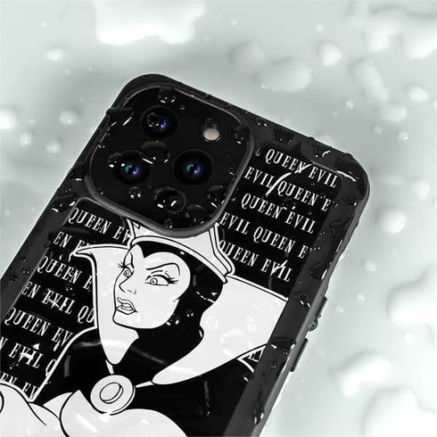 Disney Villains Evil Queen Black and White iPhone 15 Pro Waterproof Case