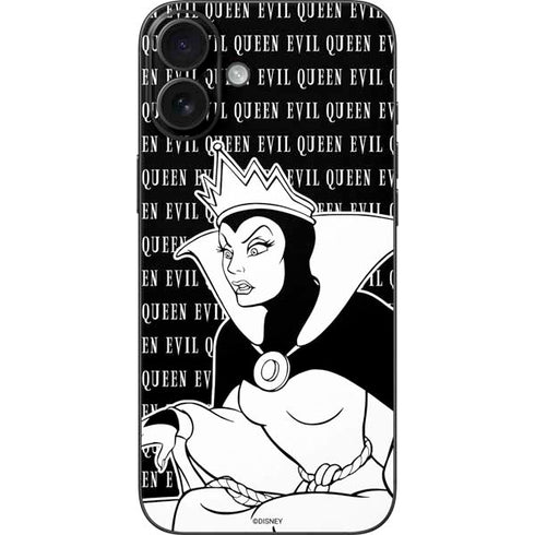 Disney Villains Evil Queen Black and White iPhone 16 Plus Skin