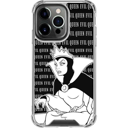 Disney Villains Evil Queen Black and White iPhone 16 Pro Clear Case