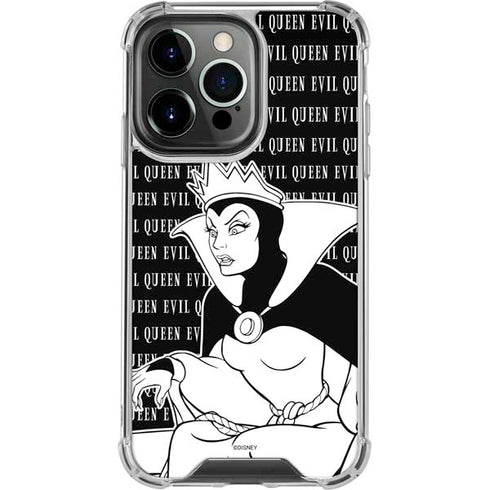 Disney Villains Evil Queen Black and White iPhone 16 Pro Max Clear Case