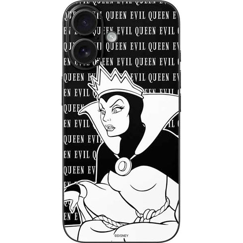 Disney Villains Evil Queen Black and White iPhone 16 Skin