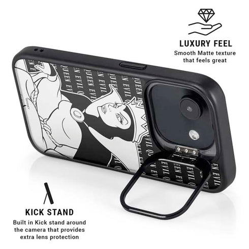 Disney Villains Evil Queen Black and White iPhone 16e Kickstand Case