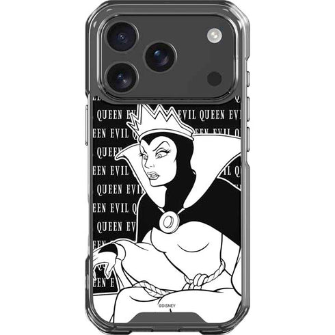 Disney Villains Evil Queen Black and White iPhone 18 Pro Clear Case