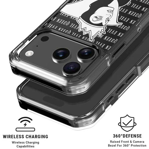 Disney Villains Evil Queen Black and White iPhone 18 Pro Clear Case