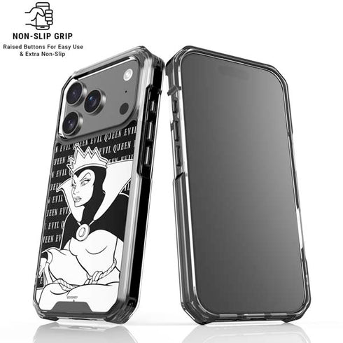Disney Villains Evil Queen Black and White iPhone 18 Pro Clear Case