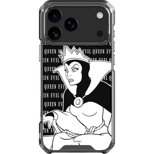 Disney Villains Evil Queen Black and White iPhone 18 Pro Max Clear Case