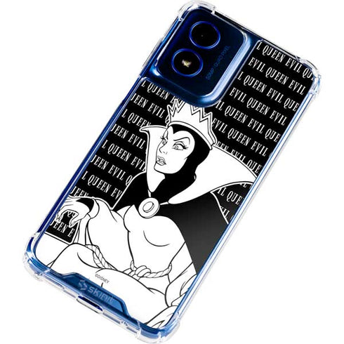 Disney Villains Evil Queen Black and White Moto G Play 4G (2024) Clear Case