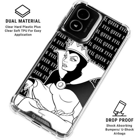 Disney Villains Evil Queen Black and White Moto G Power 5G (2024) Clear Case