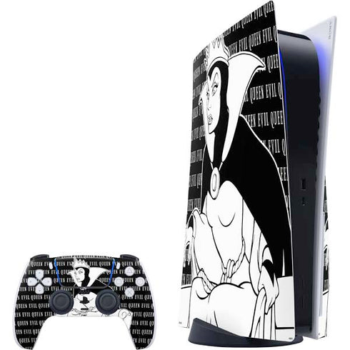 Disney Villains Evil Queen Black and White PlayStation PS5 Skins