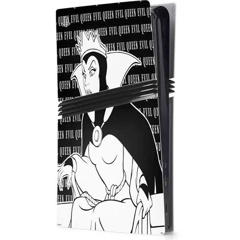 Disney Villains Evil Queen Black and White PS5 Pro Console Skin