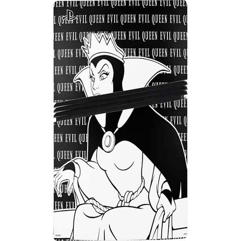 Disney Villains Evil Queen Black and White PS5 Pro Disk Bundle Skin